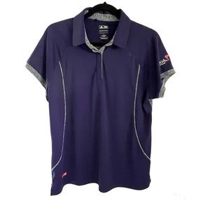 Adidas Pure Motion Purple Polo Golf Shirt - L
